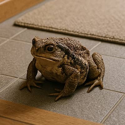 玄関の茶色いカエルの意味