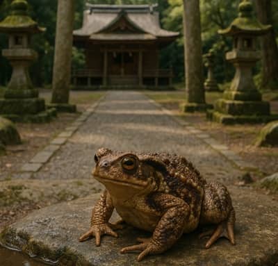 神社でカエルを見るスピリチュアル的意味