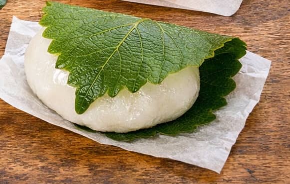 柏餅を手作り！葉っぱを大葉で代用