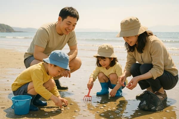 ３月・４月の潮干狩りは寒い